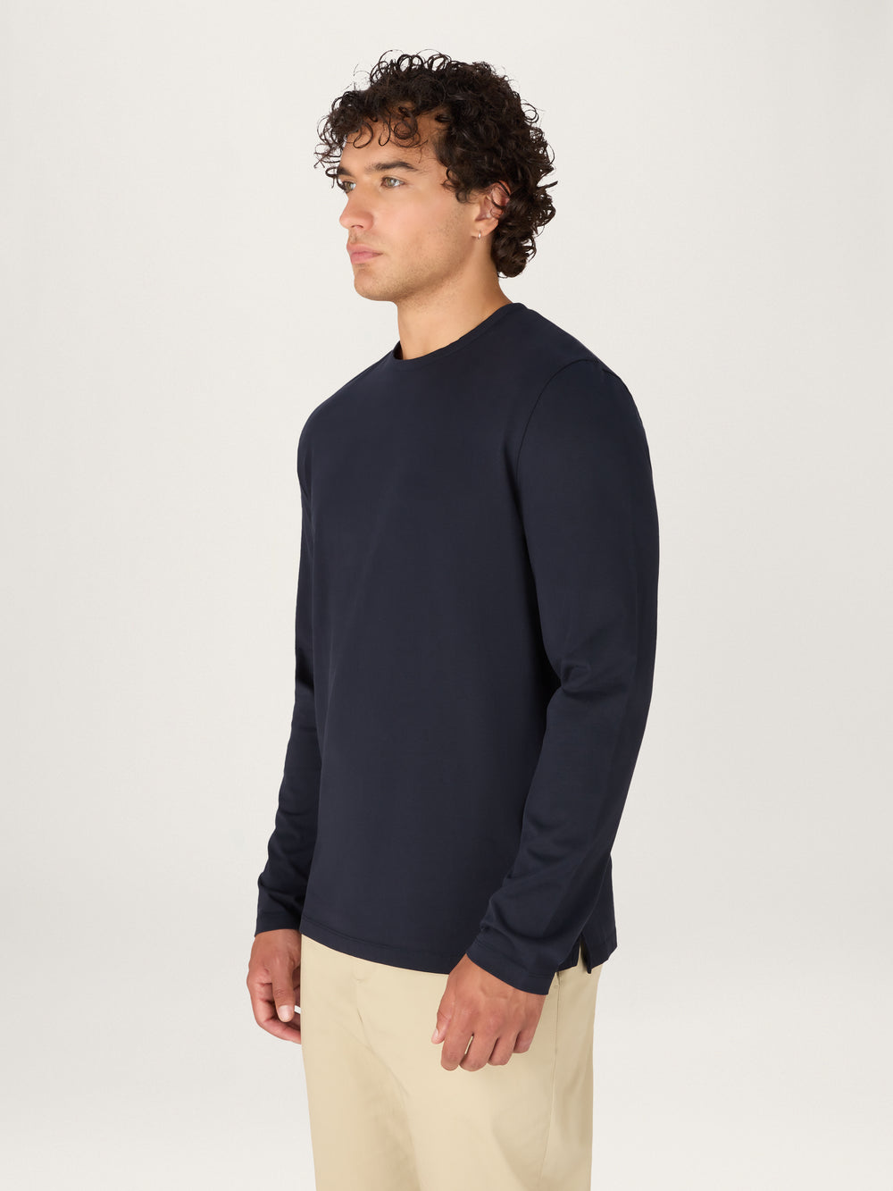 The Long Sleeve Tee || Navy | Organic Cotton