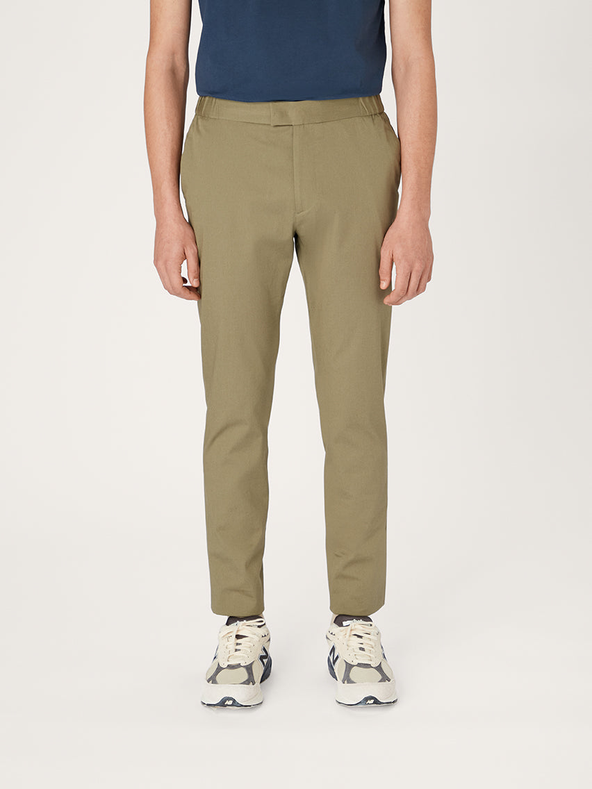 The 24 Trouser || Olive Green | Stretch Cotton