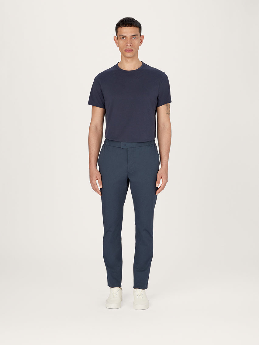 The 24 Trouser || Pebble Blue | Stretch Cotton