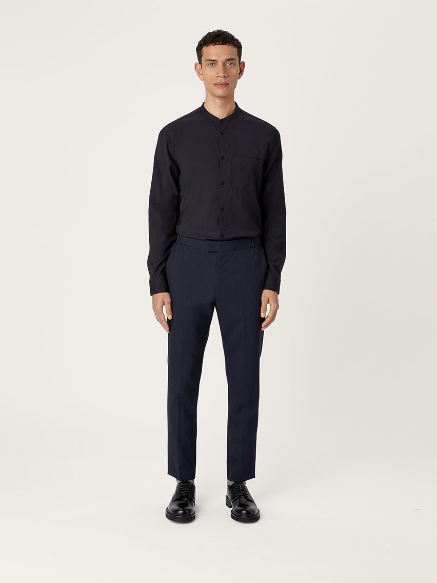 Universal Works Pleated Track Pant in Grey Tropical Suiting