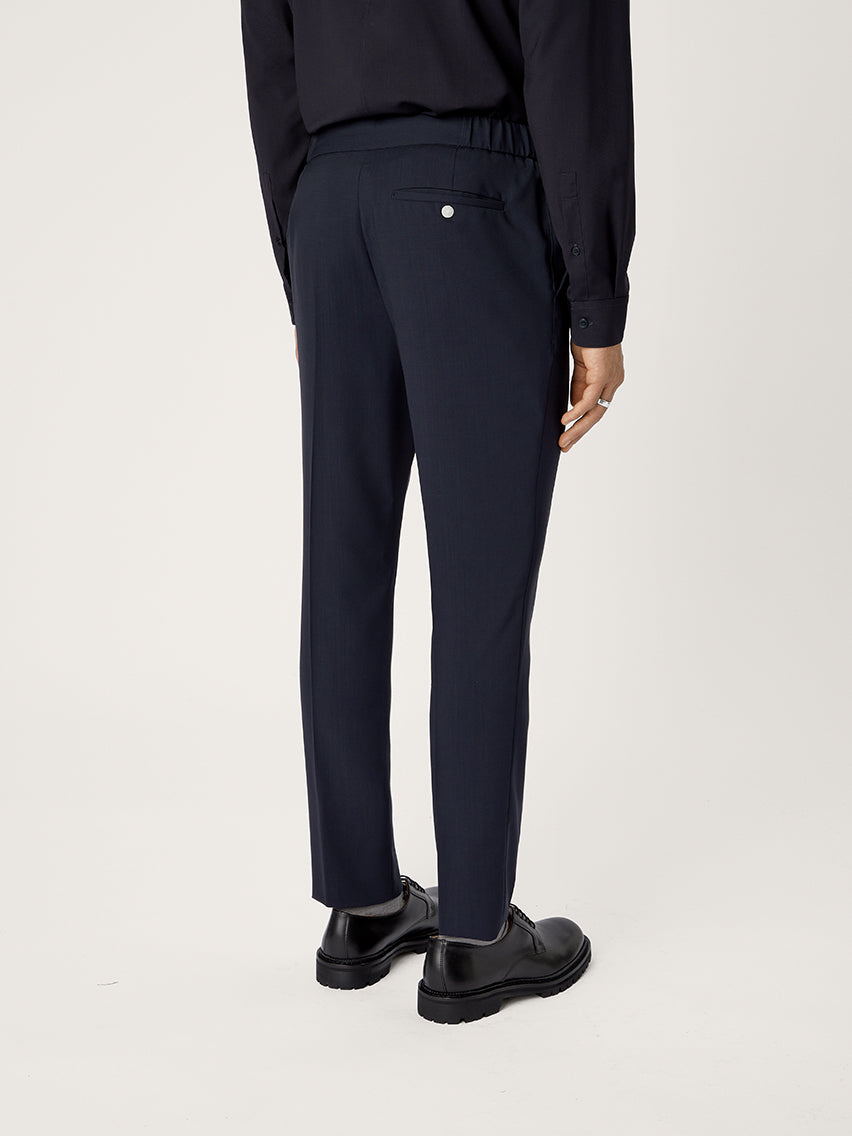 Wills Stretch Wool Trouser - Navy | Dress Pants | Huckberry