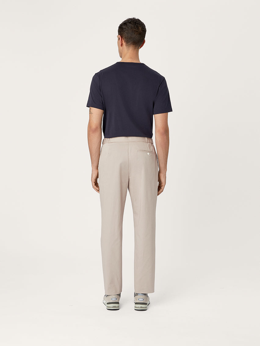 The 24 Trouser Relaxed Fit || Beige | Stretch Cotton