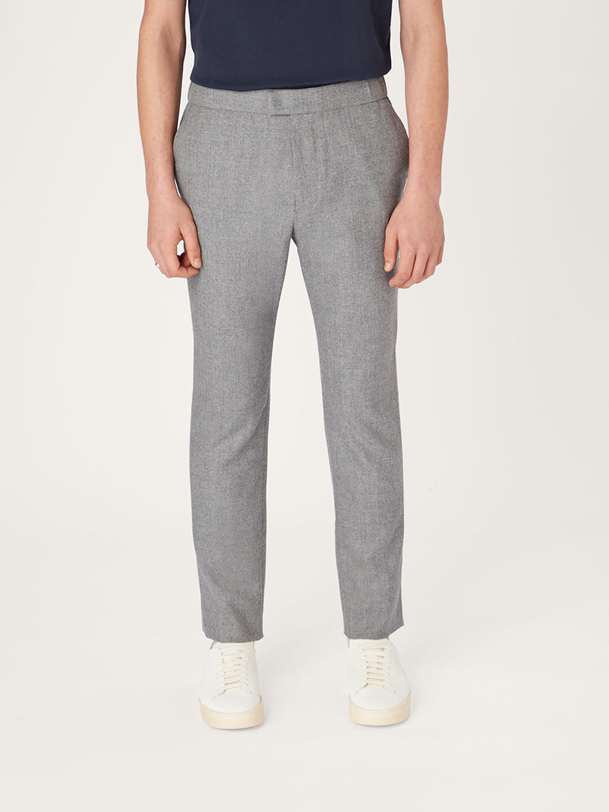 The 24 Trouser Wool || Light Grey | Wool Flannel
