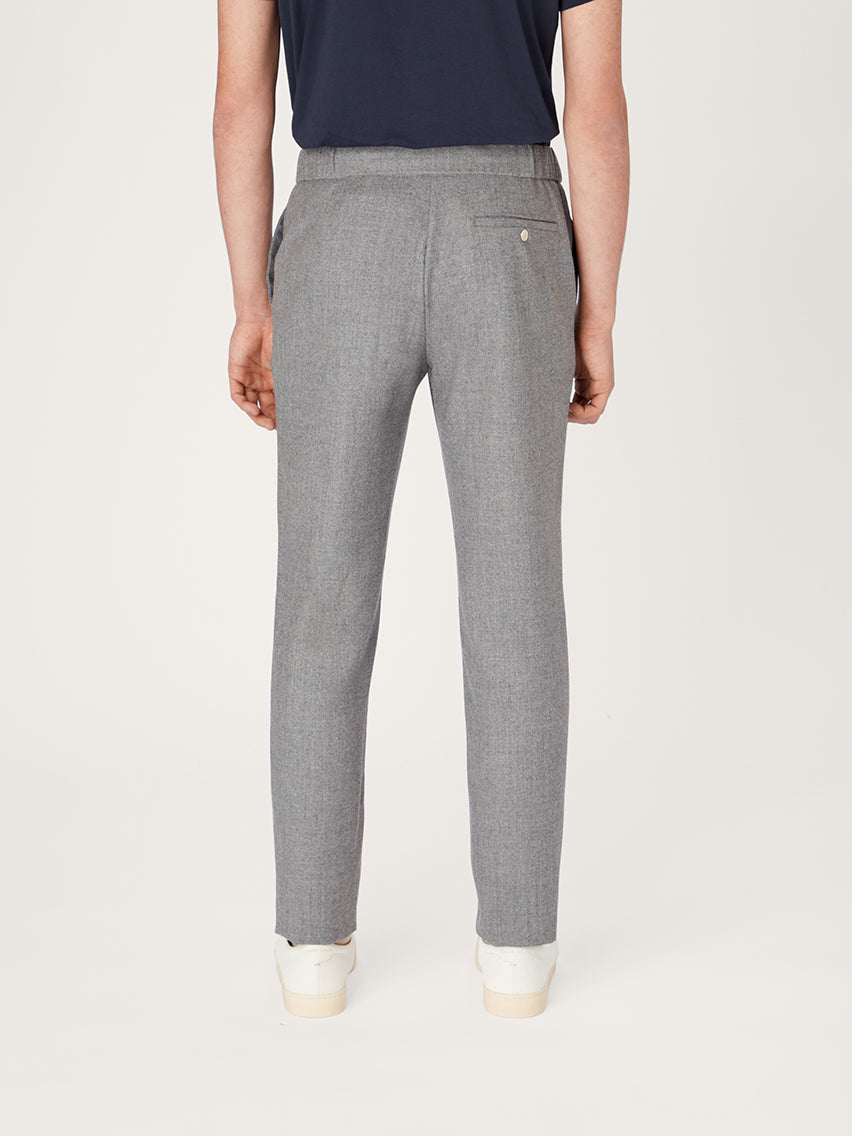 The 24 Trouser Wool || Light Grey | Wool Flannel