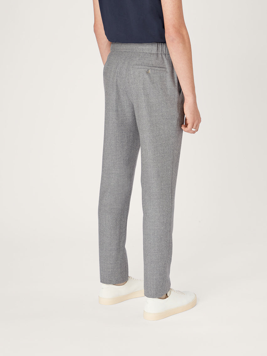 The 24 Trouser Wool || Light Grey | Wool Flannel