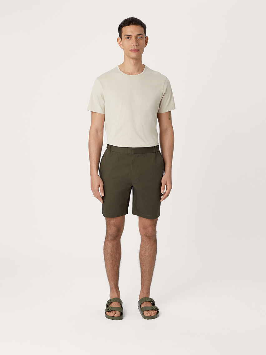 The 12 Shorts 9" || Khaki | Stretch Cotton