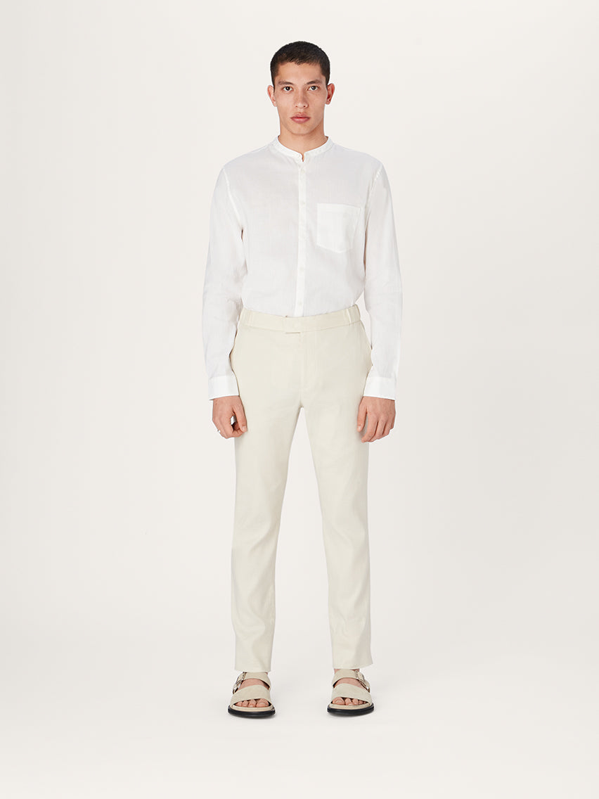 Off white clearance linen trousers mens