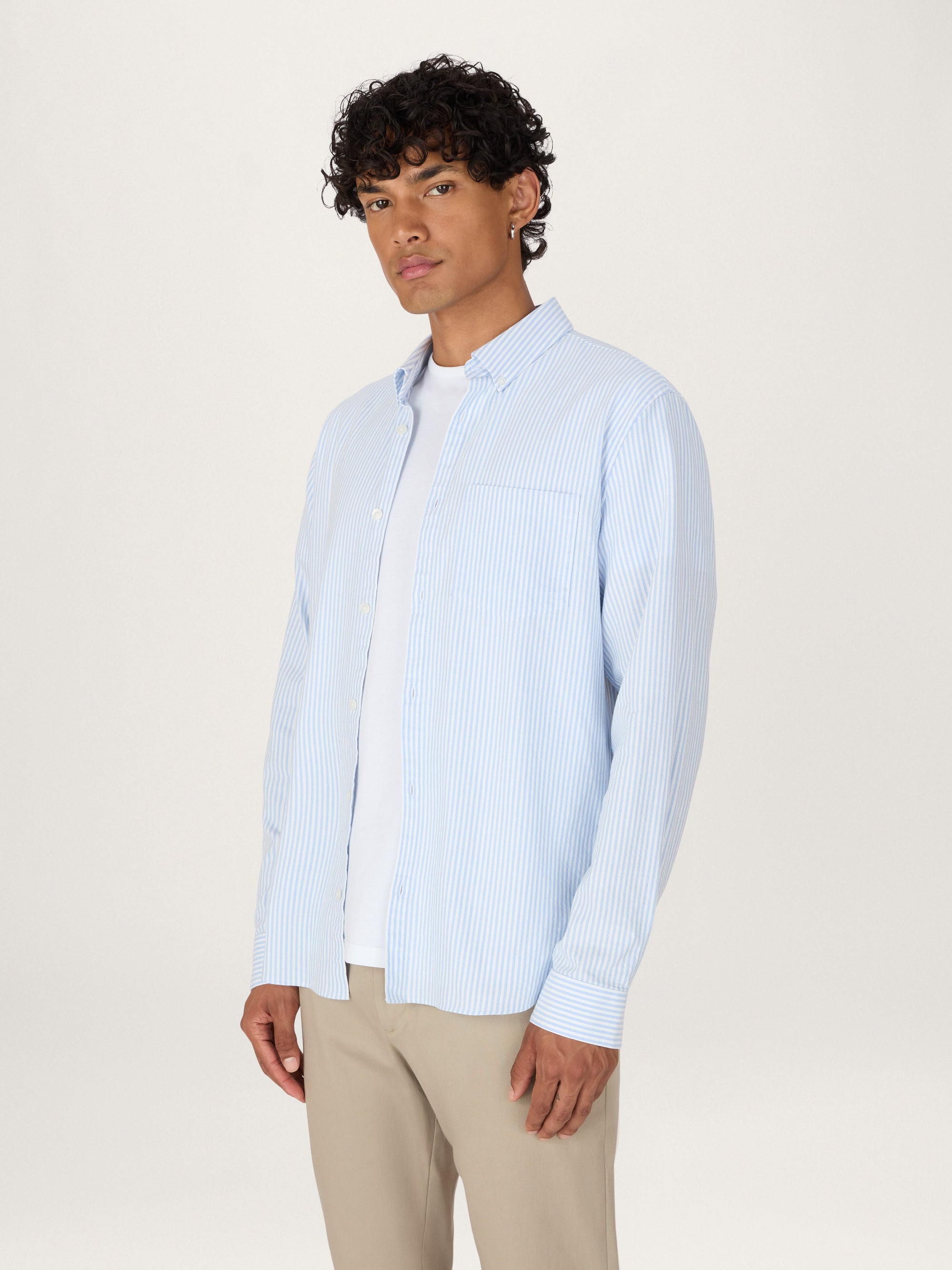 The All Day Oxford Shirt || Blue Stripe | Stretch Cotton