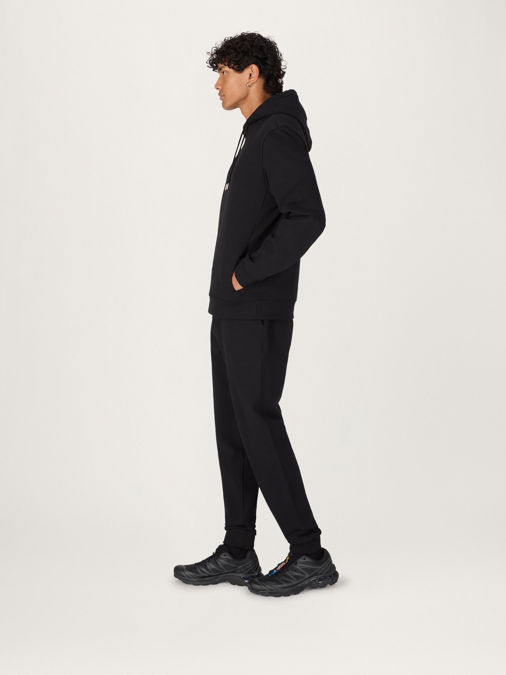 Icon Black And White Cotton Hoodie main image 0