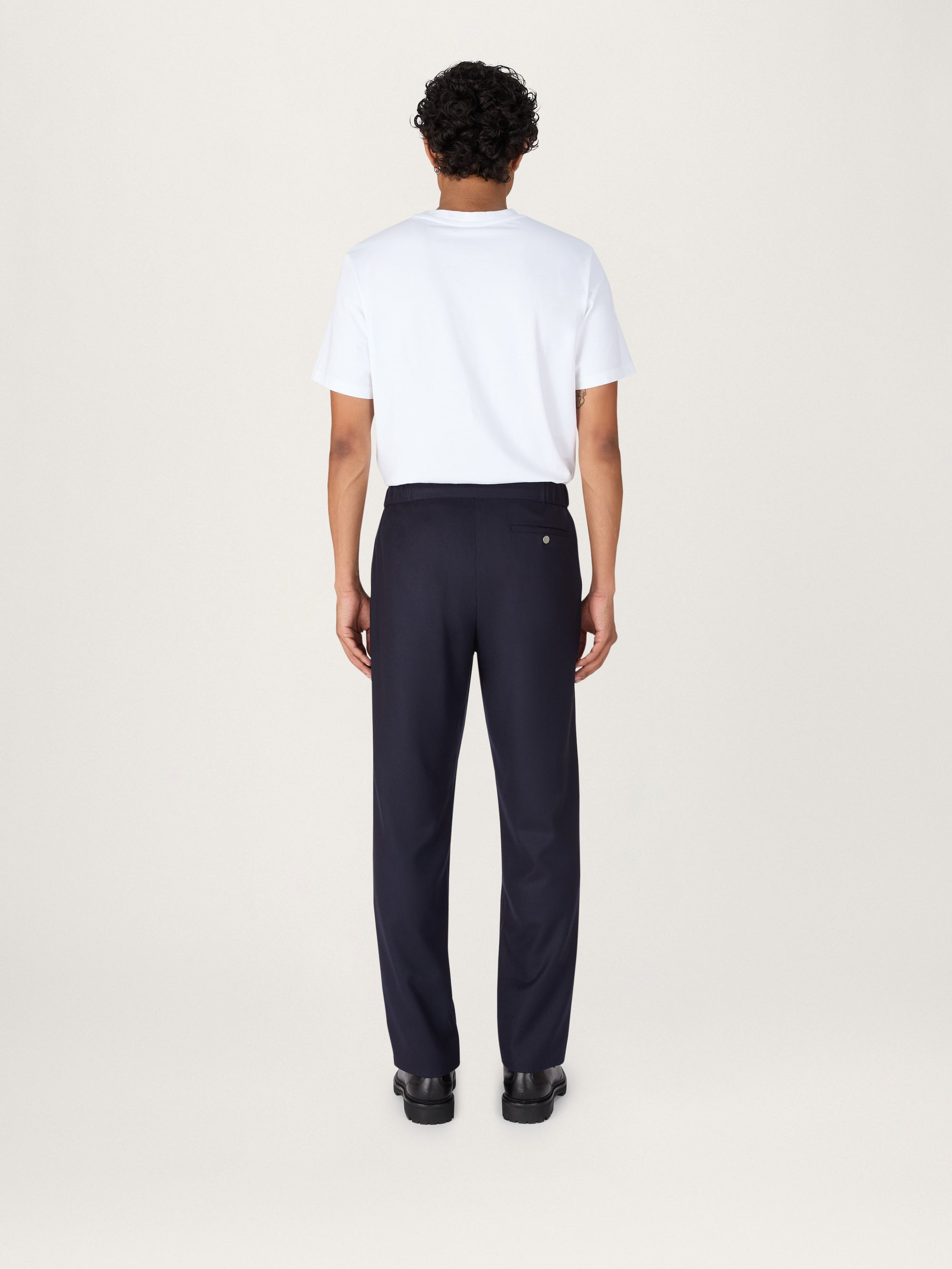 The 24 Trouser Relaxed Fit Traceable Wool || Navy |
