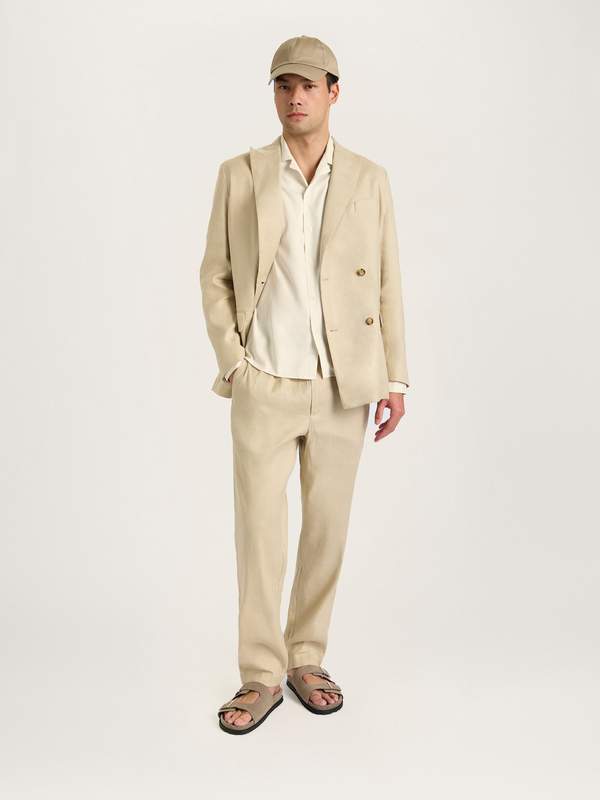 The Long Sleeve Cuban Collar Shirt || Natural | Tencel™ Lyocell