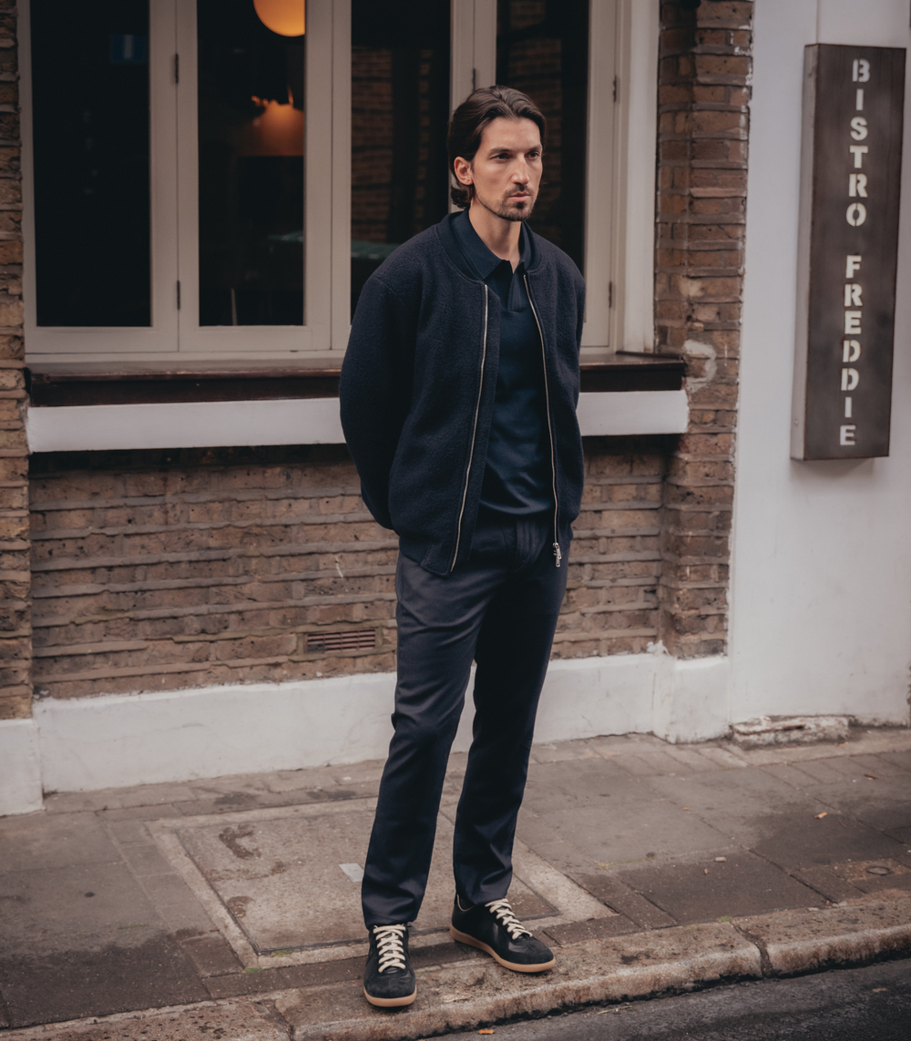 The 24 Merino Polo || Navy | Merino Wool