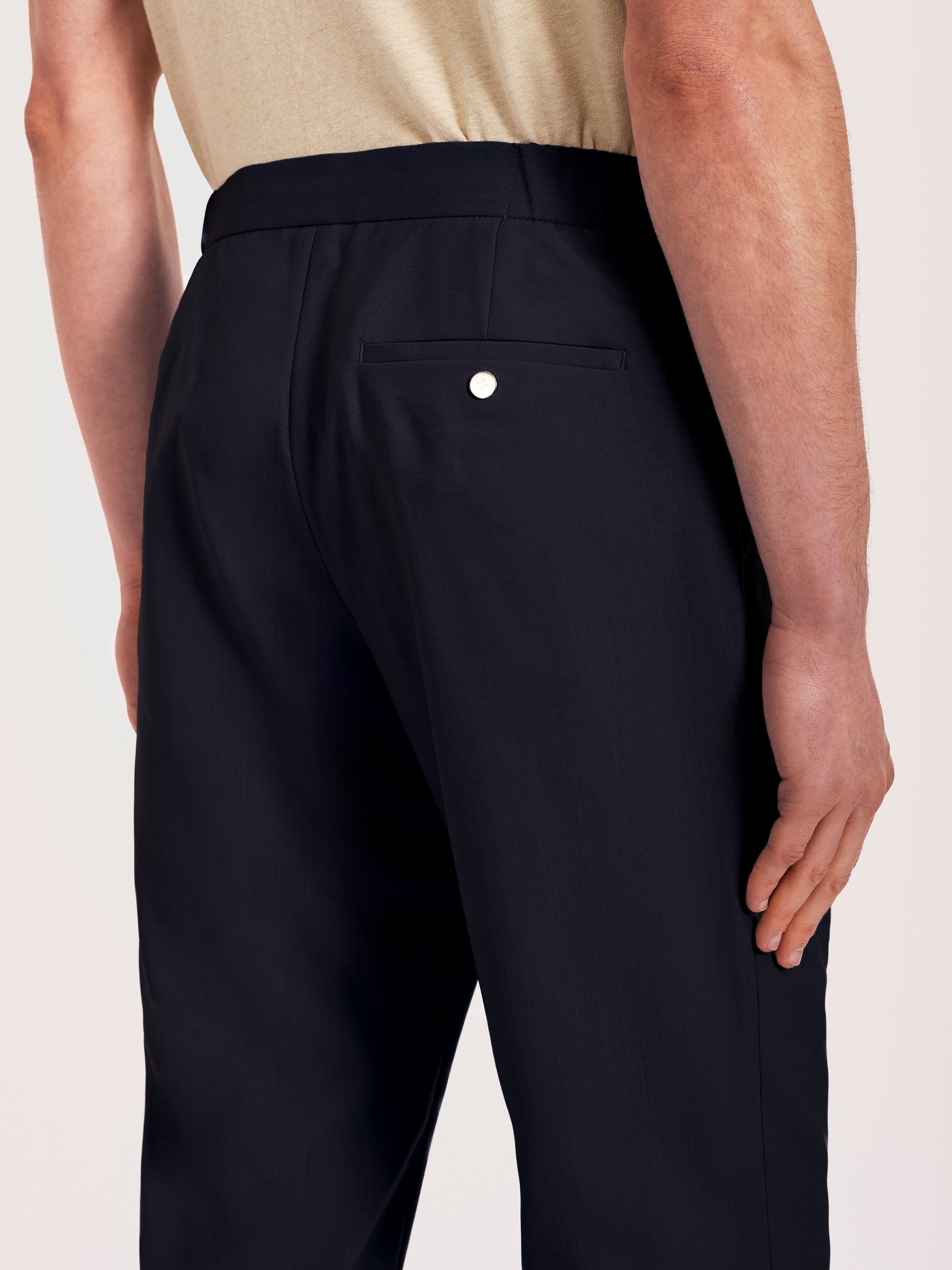 The Tropical Wool 24 Trouser Relaxed || Navy | Tropical Wool