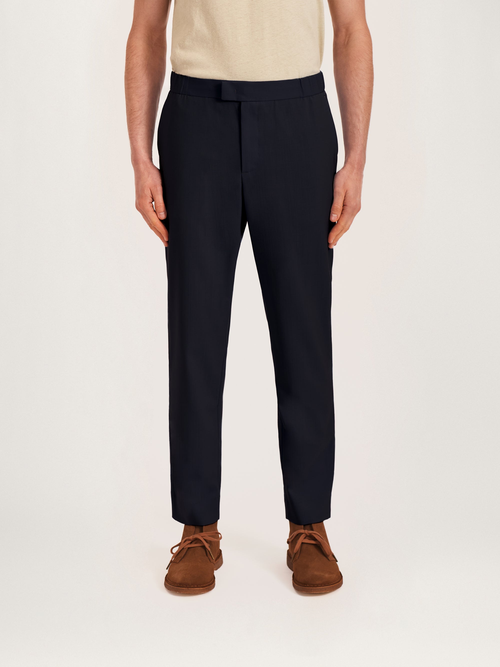 The Tropical Wool 24 Trouser Relaxed || Navy | Tropical Wool