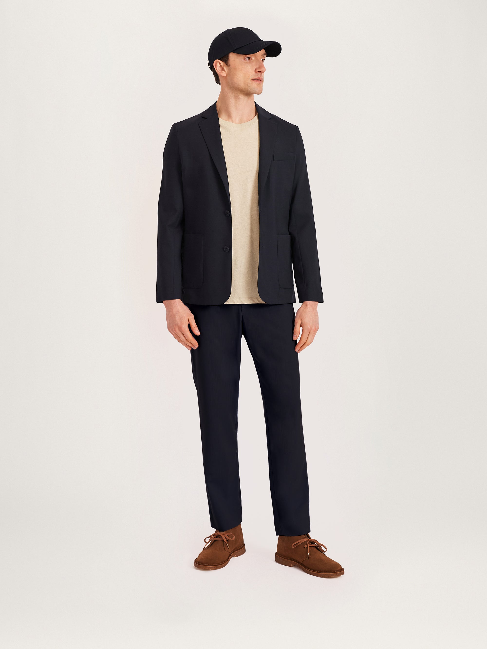 The Tropical Wool 24 Trouser Relaxed || Navy | Tropical Wool