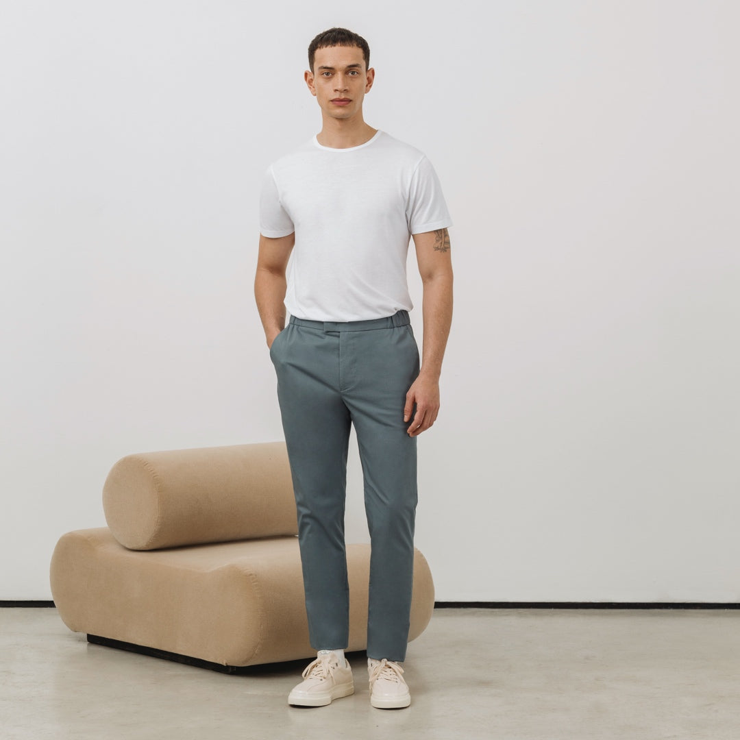 The 24 Trouser || Yosemite Blue | Stretch Cotton