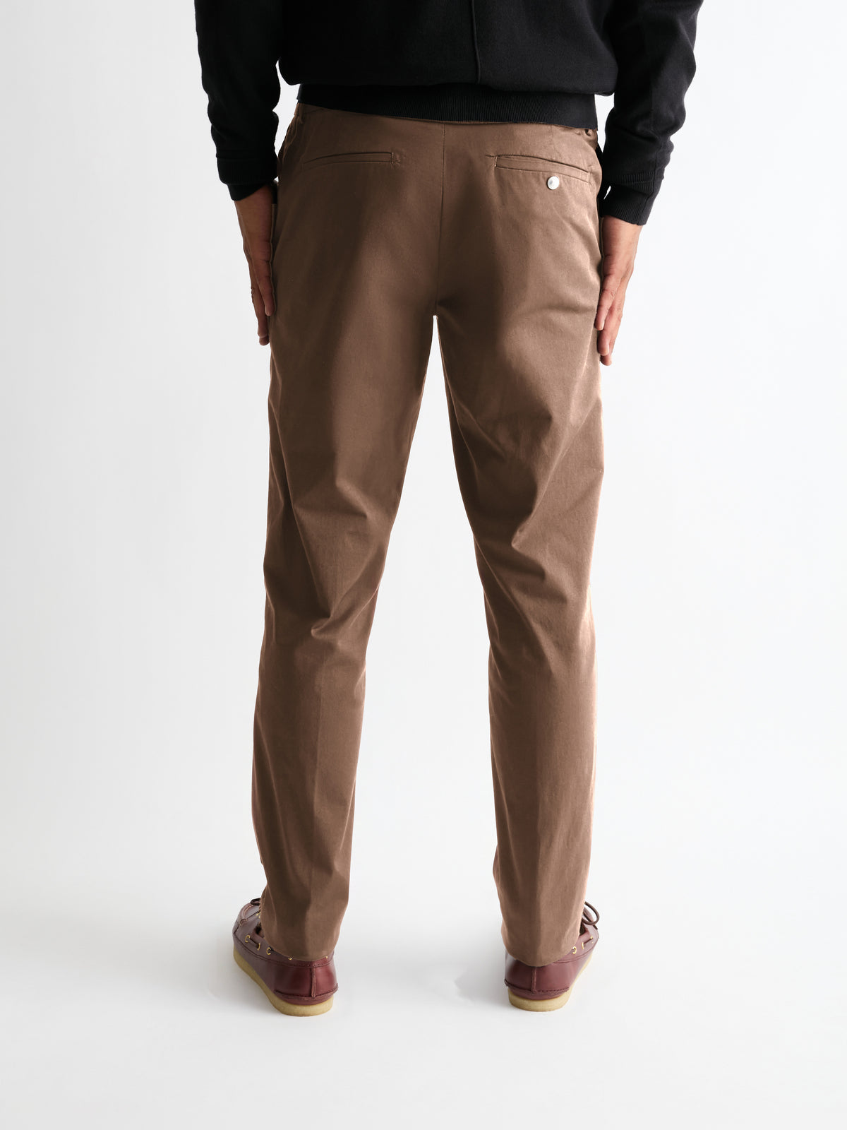 The 24 Trouser Slim-Straight || Beige | Stretch Cotton, image 2