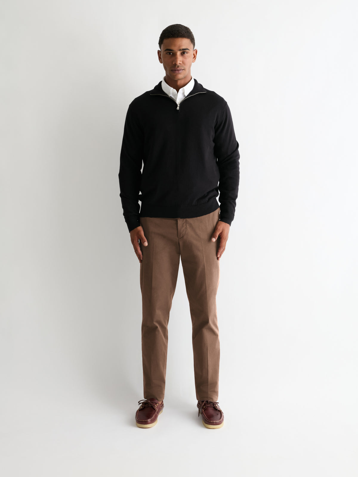 The 24 Trouser Slim-Straight || Beige | Stretch Cotton, image 3