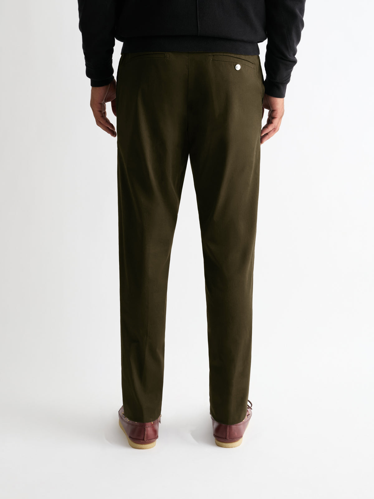The 24 Trouser Slim-Straight || Dark Olive | Stretch Cotton, image 2