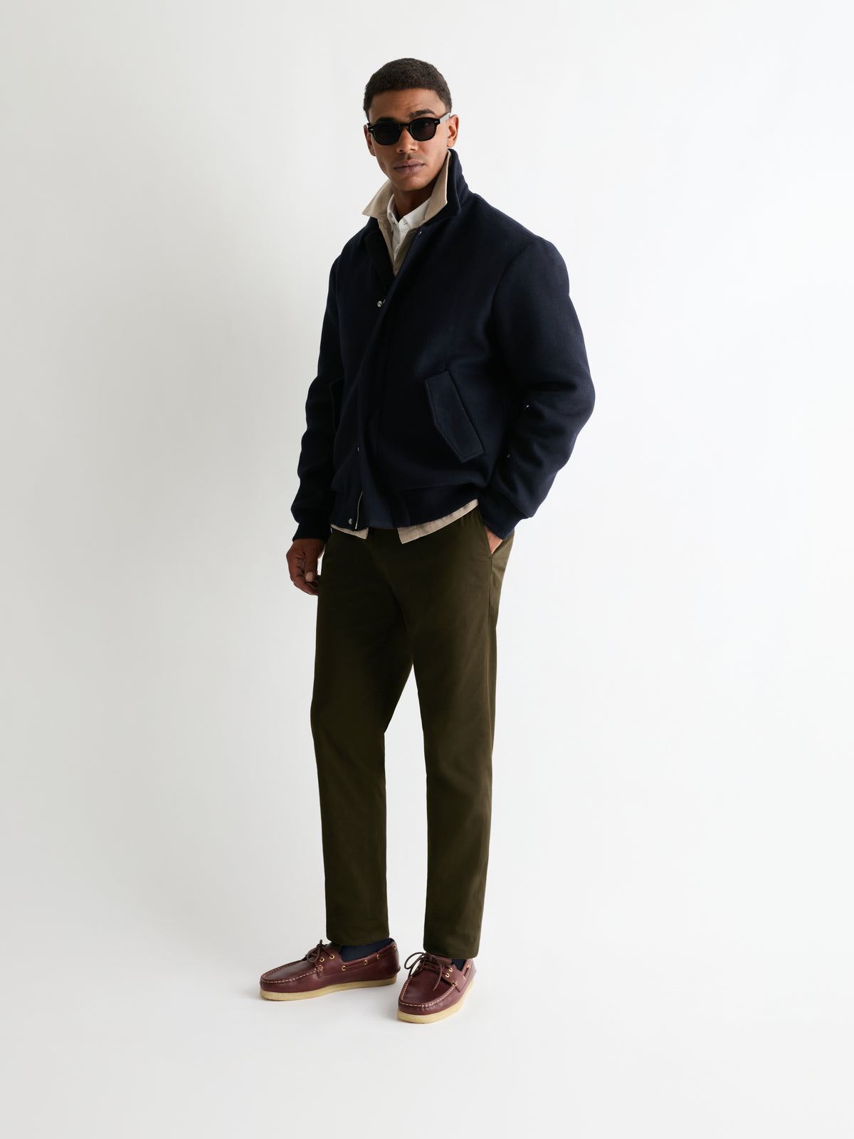 The 24 Trouser Slim-Straight || Dark Olive | Stretch Cotton, image 4