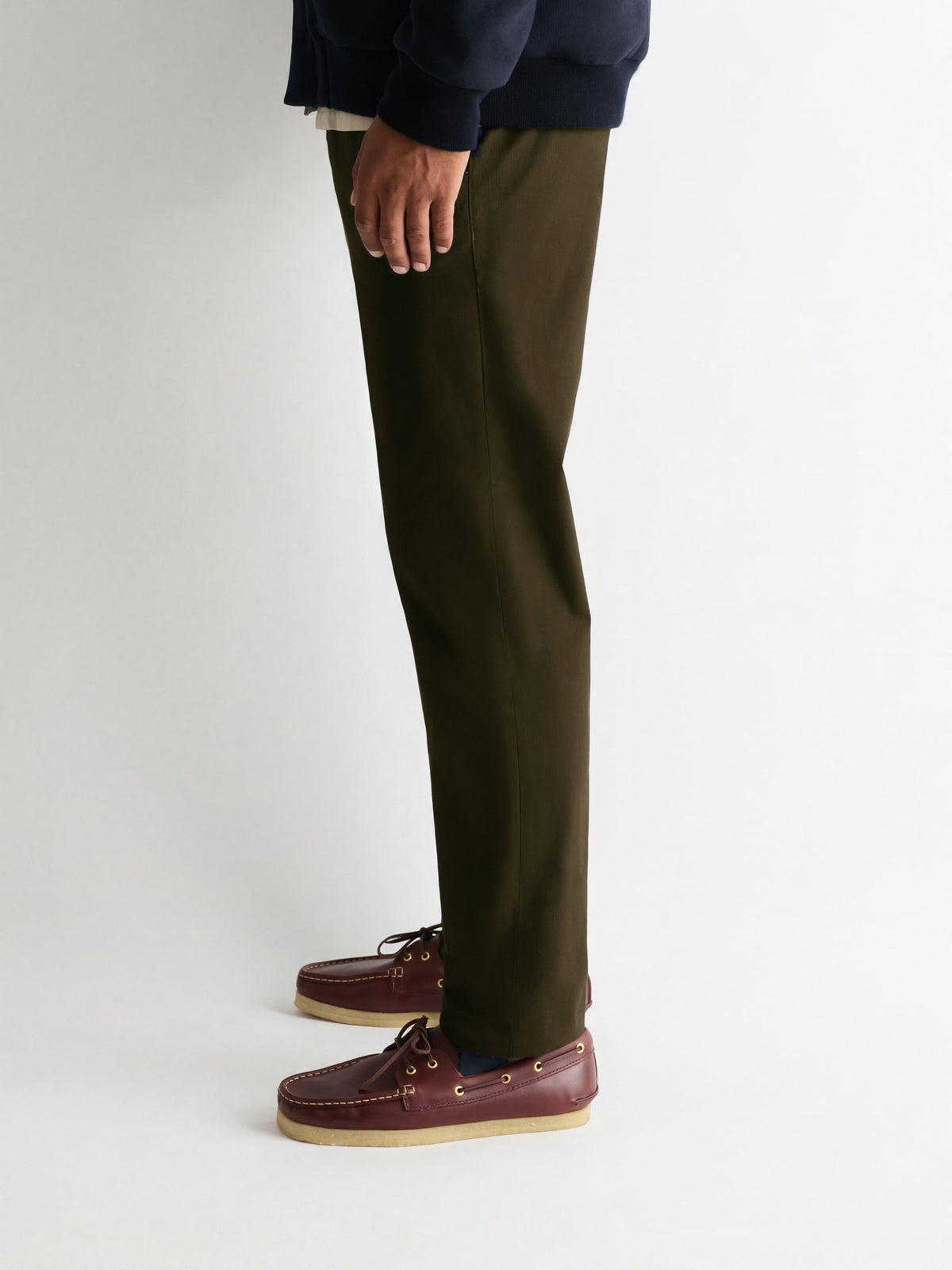 The 24 Trouser Slim-Straight || Dark Olive | Stretch Cotton, image 5