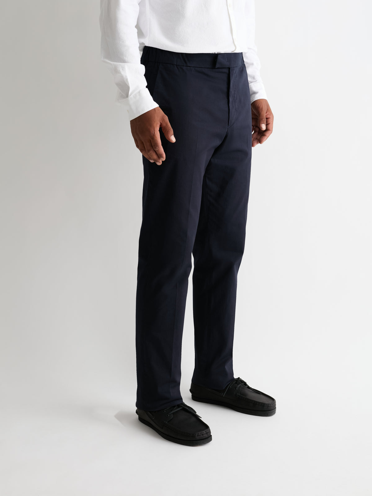 The 24 Trouser Slim-Straight || Navy | Stretch Cotton, image 2