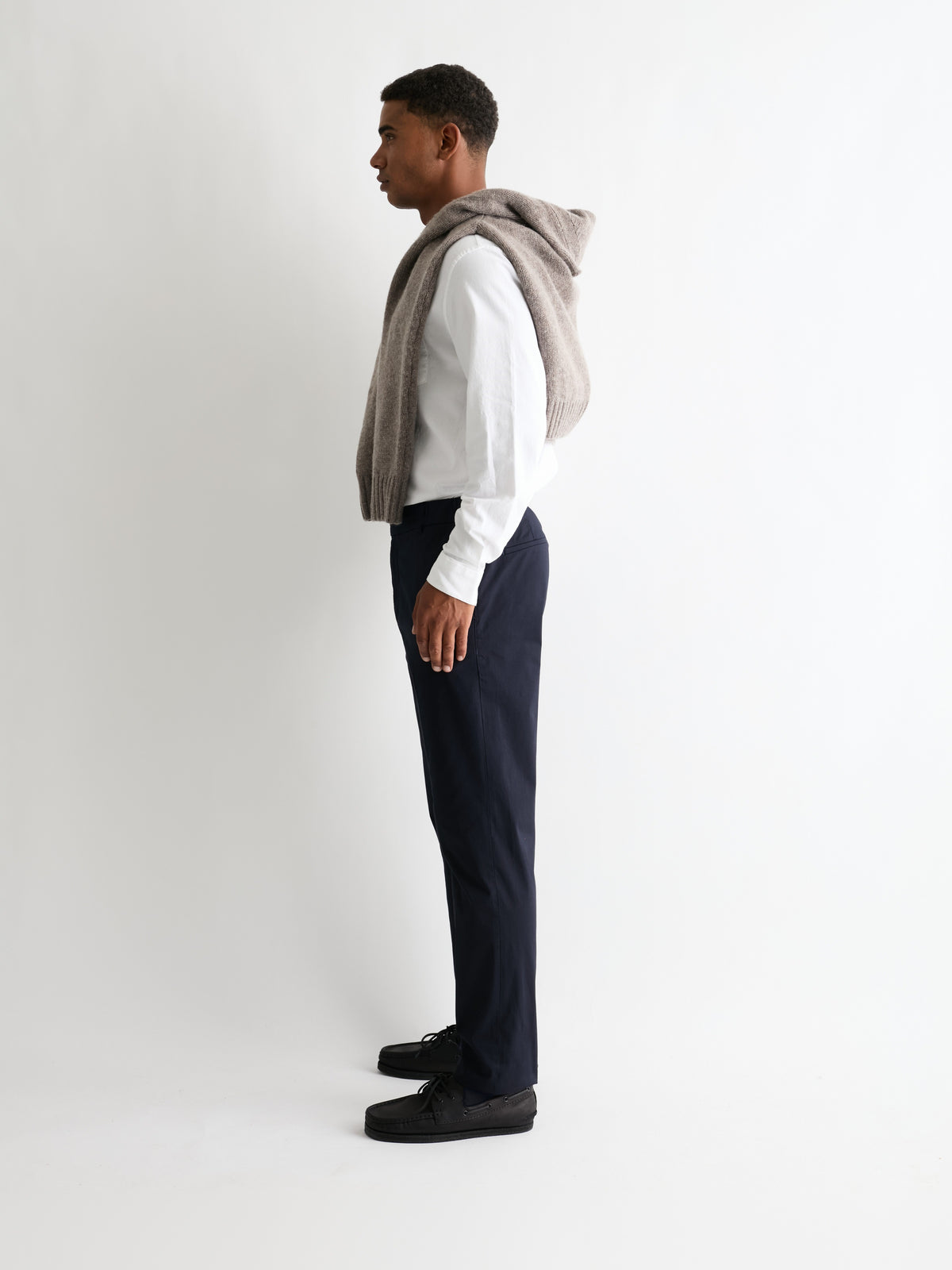 The 24 Trouser Slim-Straight || Navy | Stretch Cotton, image 6