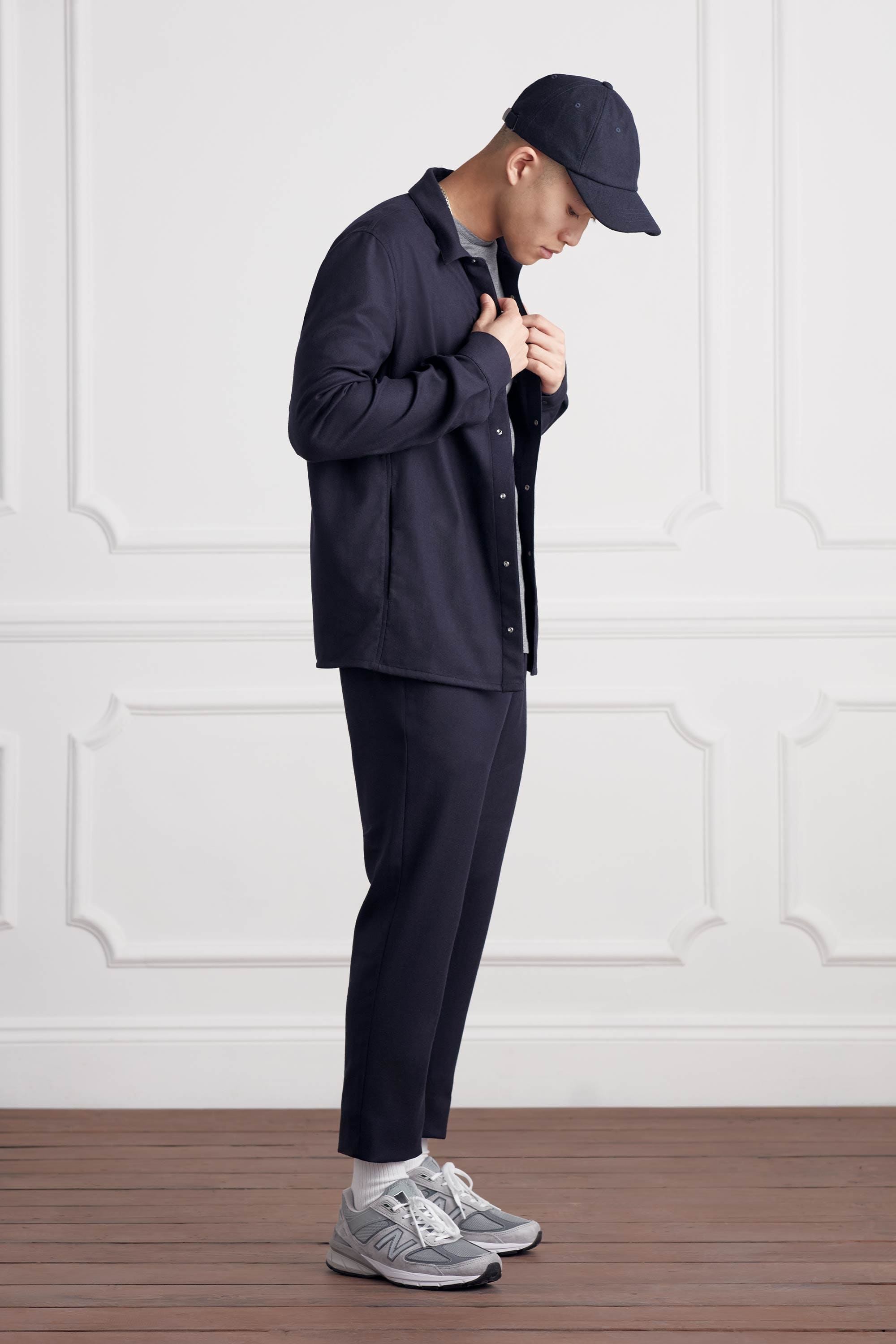 The 24 Overshirt Wool || Navy | Stretch Cotton