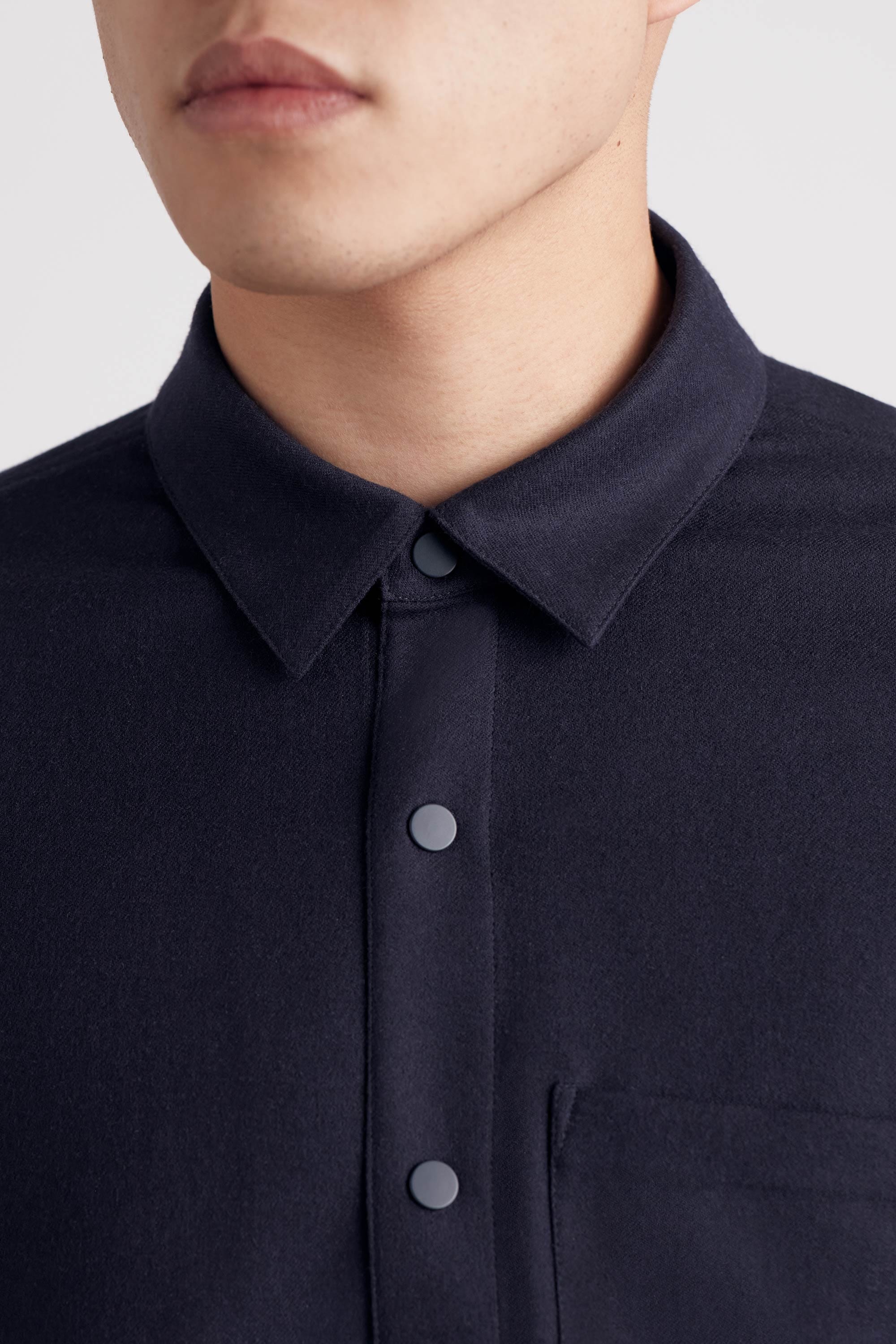 The 24 Overshirt Wool || Navy | Stretch Cotton