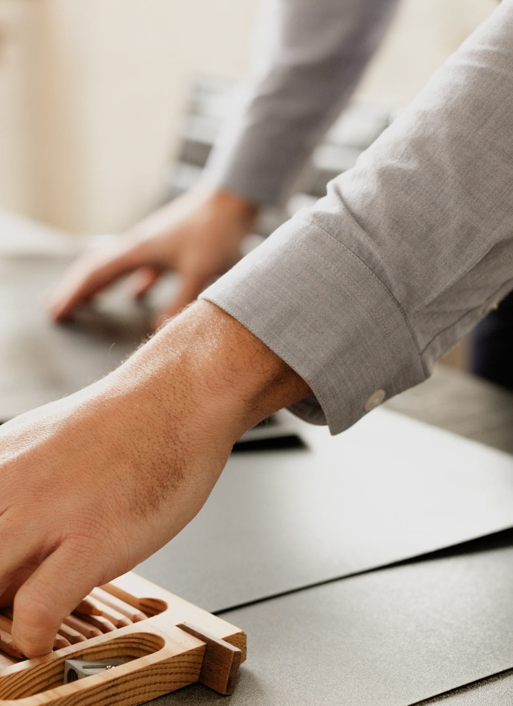 The All Day Shirt || Navy-Chambray | Collarless