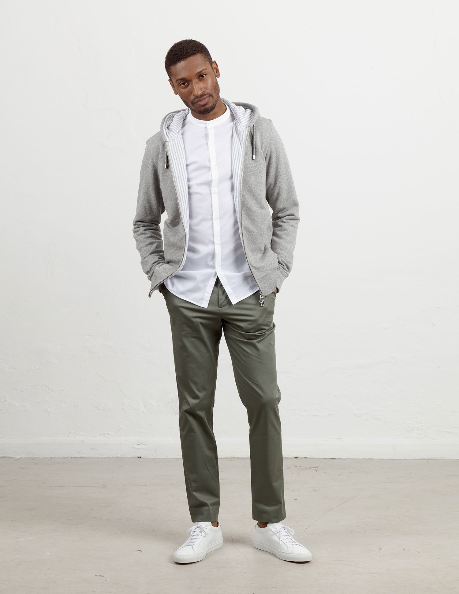 The Classic Hood || Grey-Marl | Marmi Stripe