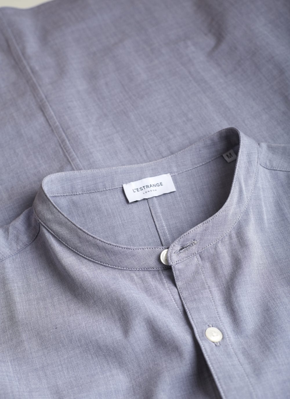 The All Day Shirt || Navy-Chambray | Collarless
