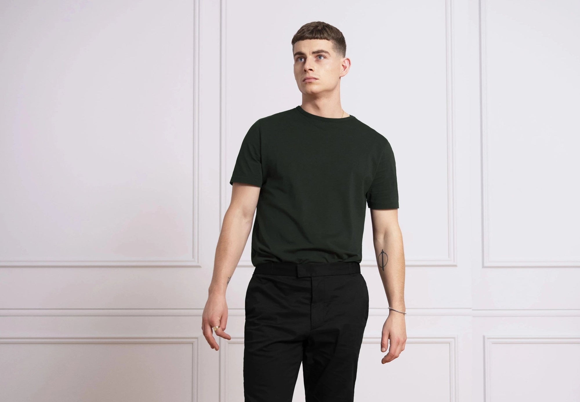 The Tailored Tee || Forest Green | Supima Cotton