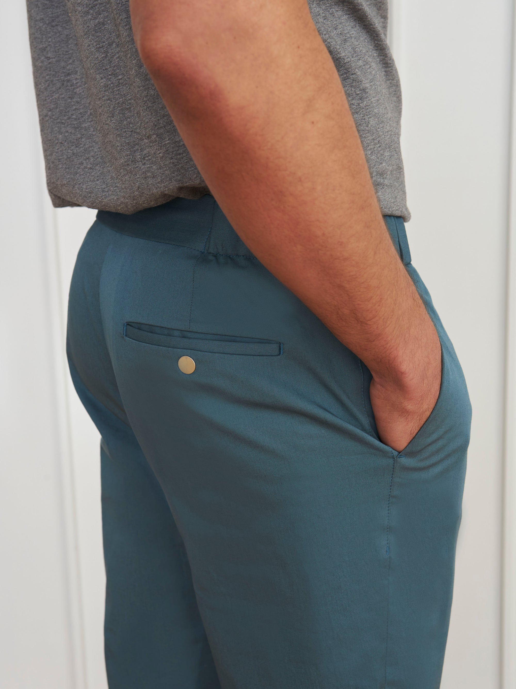 The 24 Trouser || Ice Blue | Stretch Cotton