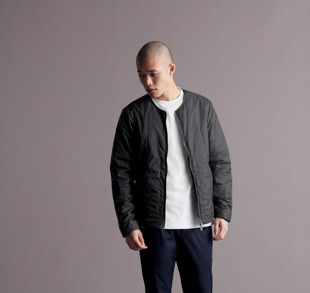 The Duo Quilt Shell || Black | Recycled Polyester and Kapok