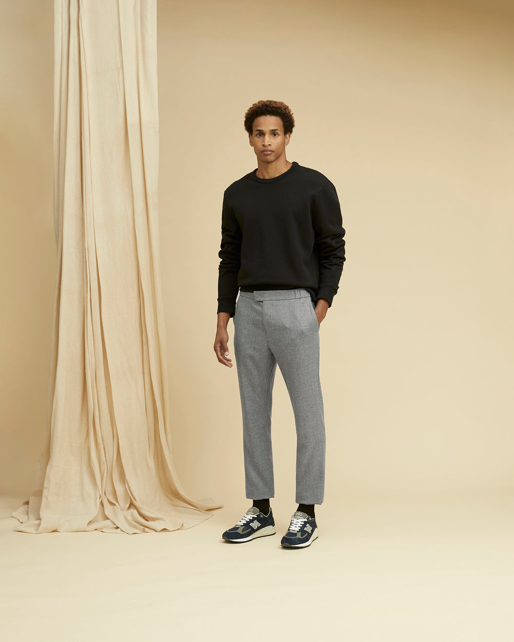 The 24 Trouser Wool || Light Grey | Wool Flannel