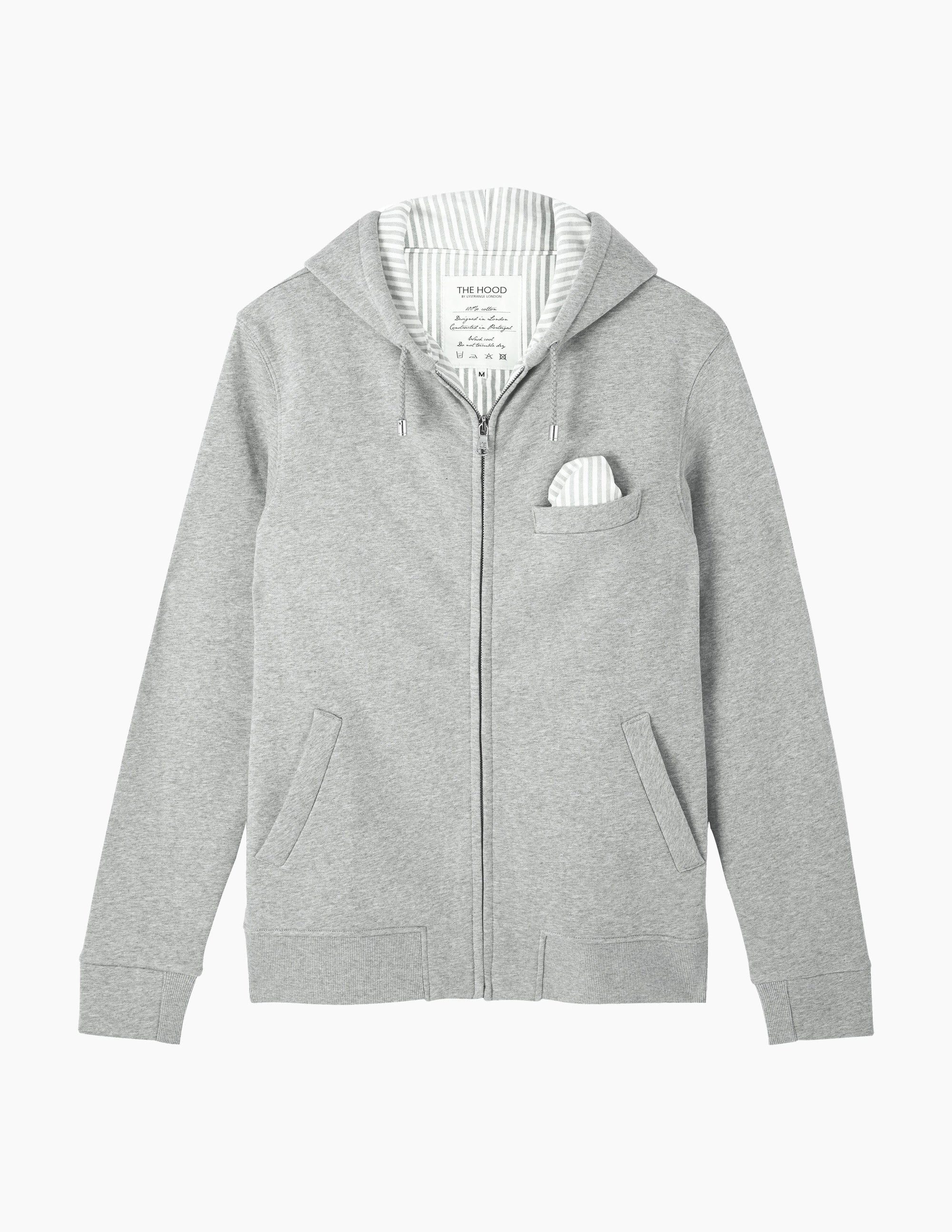 The Classic Hood || Grey-Marl | Marmi Stripe