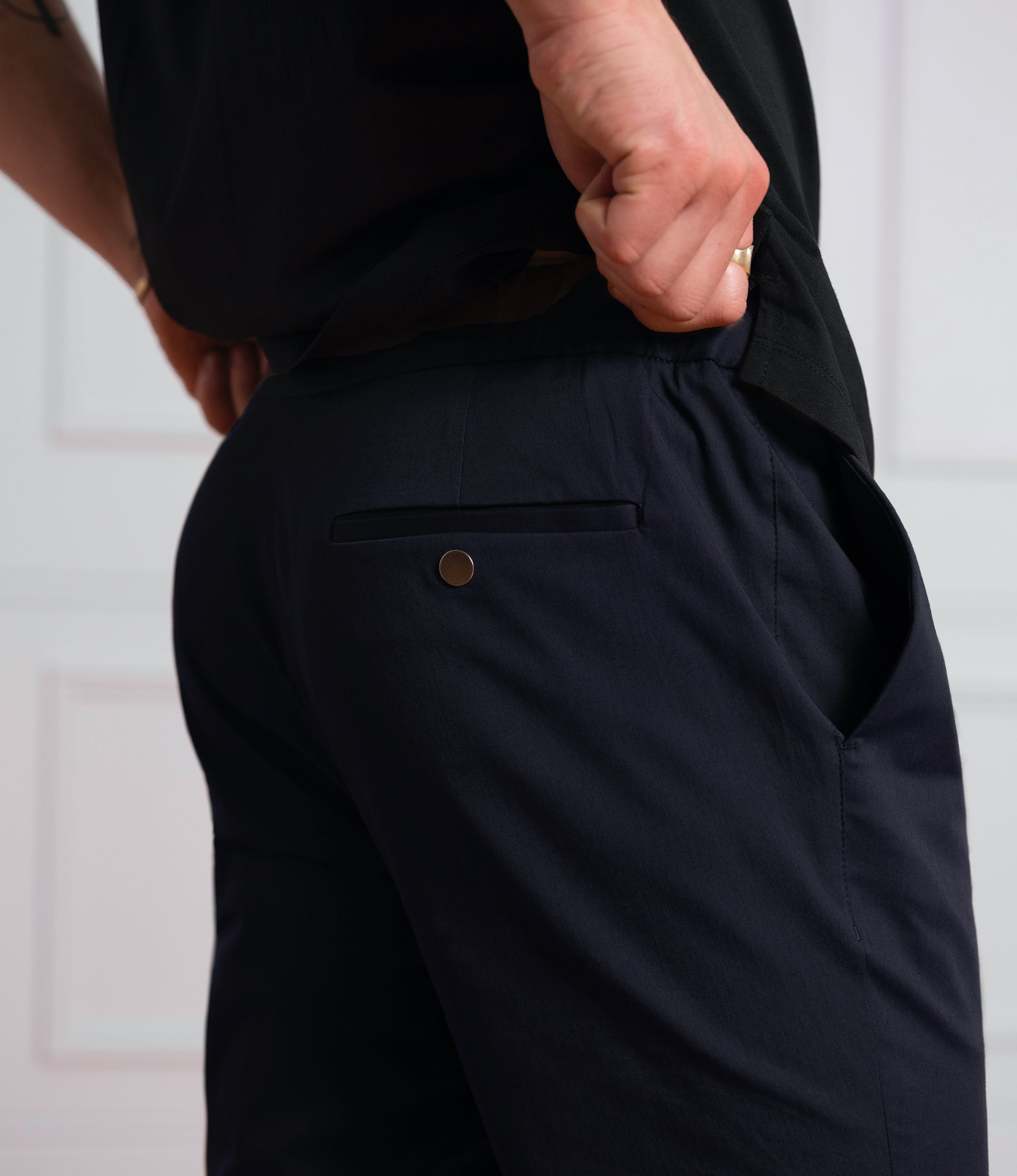 The 24 Trouser Trial Fabric || Navy | Stretch Cotton