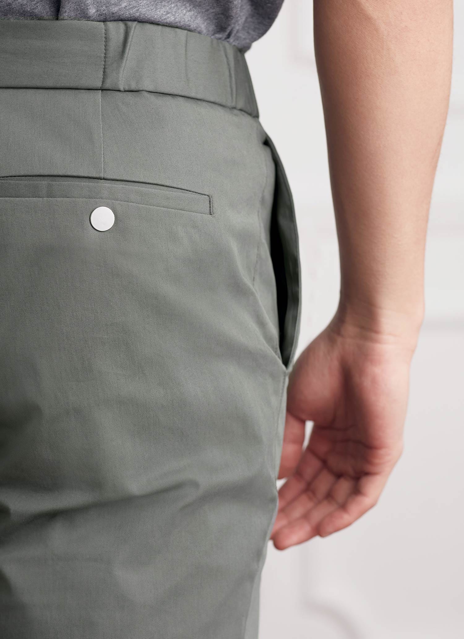 The 24 Trouser || Moss Grey | Stretch Cotton