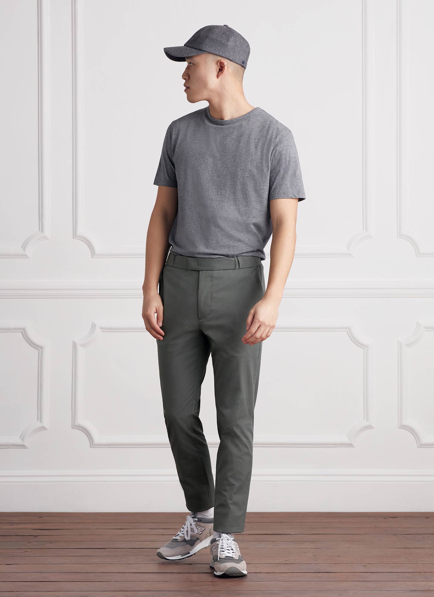 The 24 Trouser || Moss Grey | Stretch Cotton