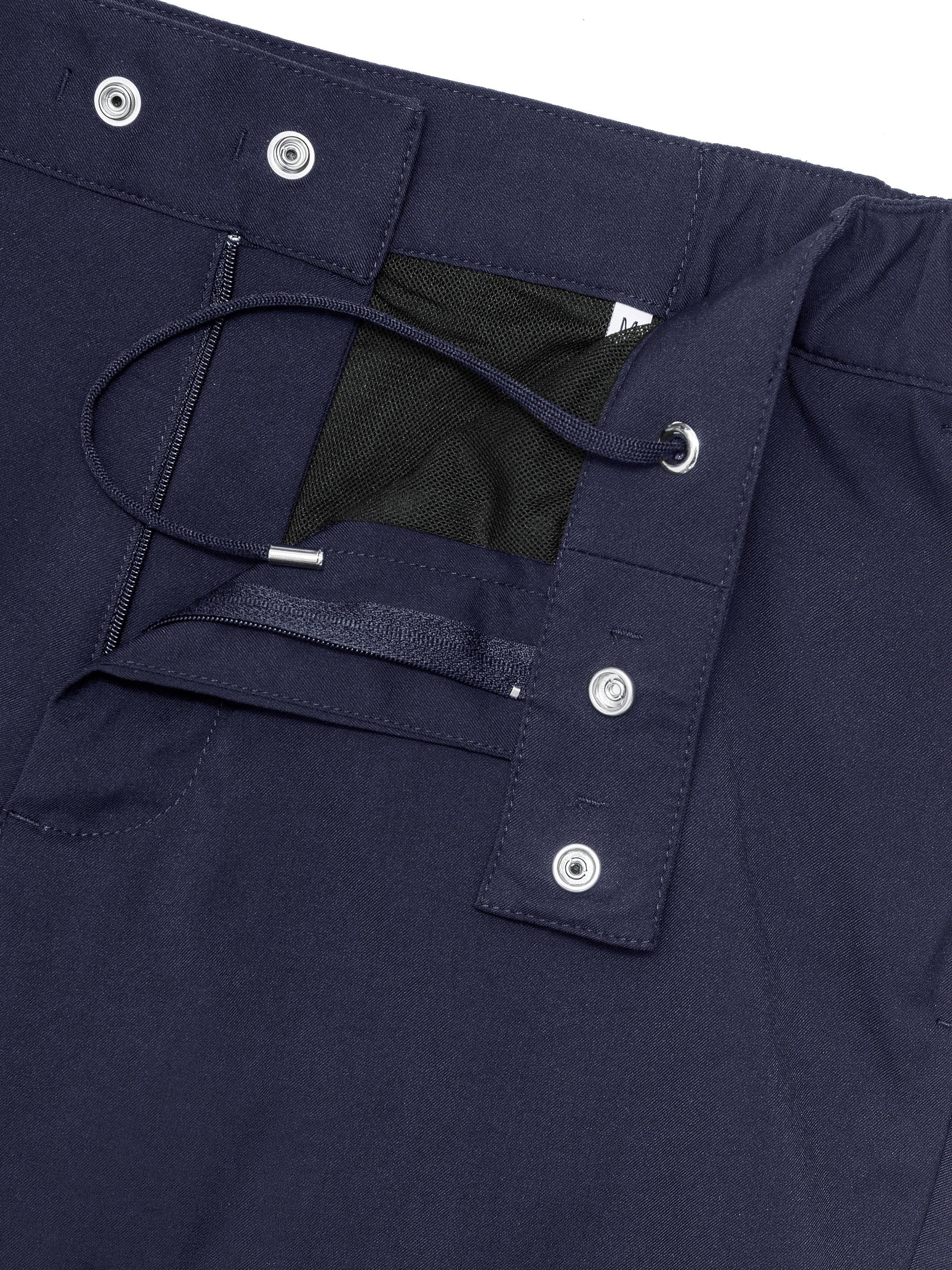 The Anywear Swim Short || Navy | Recycled nylon with netting