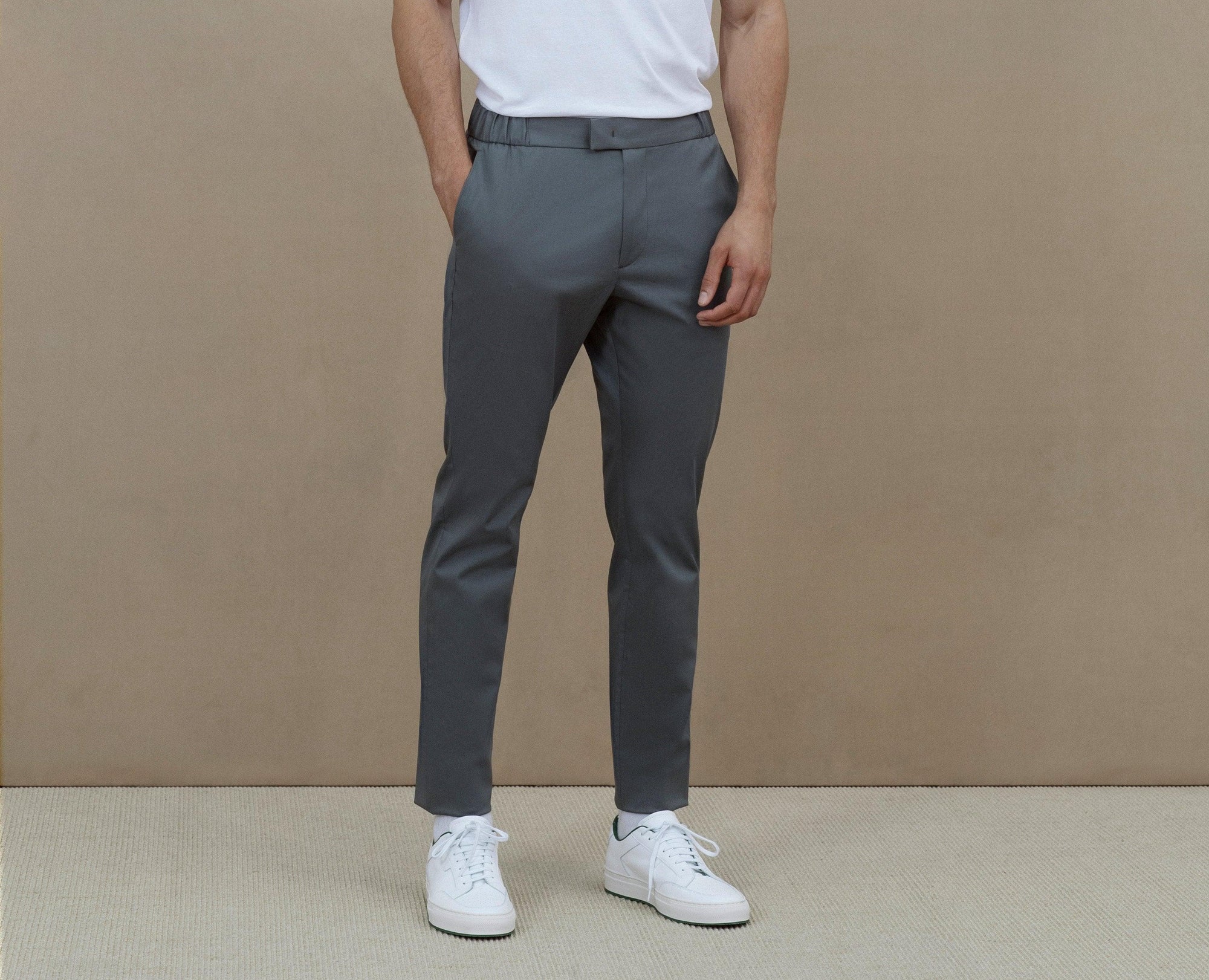 The 24 Trouser || Powder Grey | Stretch Cotton