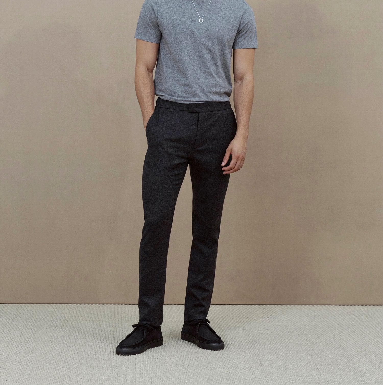 [V1] The 24 Trouser Wool || Charcoal | Wool Flannel