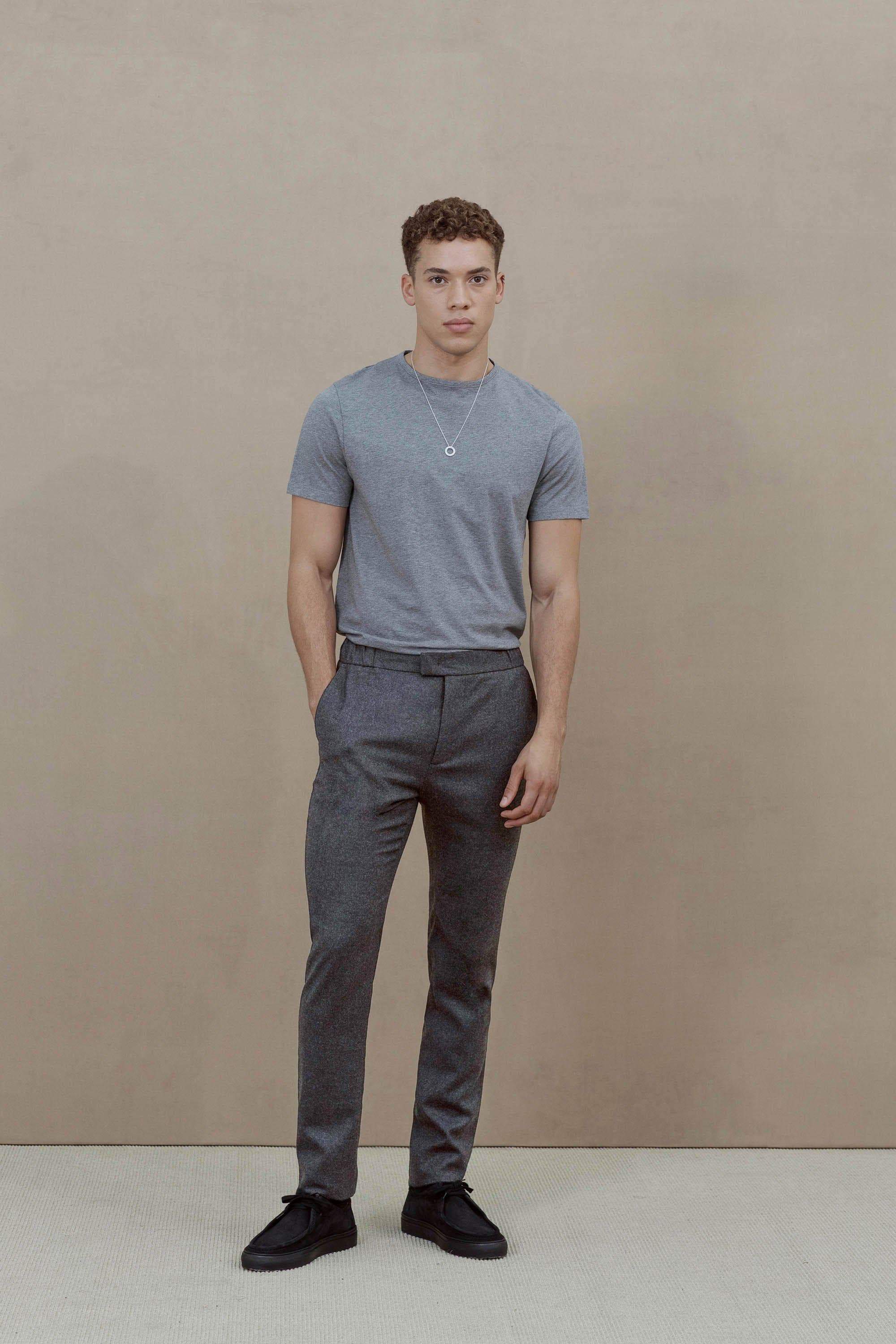 The 24 Trouser Wool || Mid-Grey | Wool Flannel