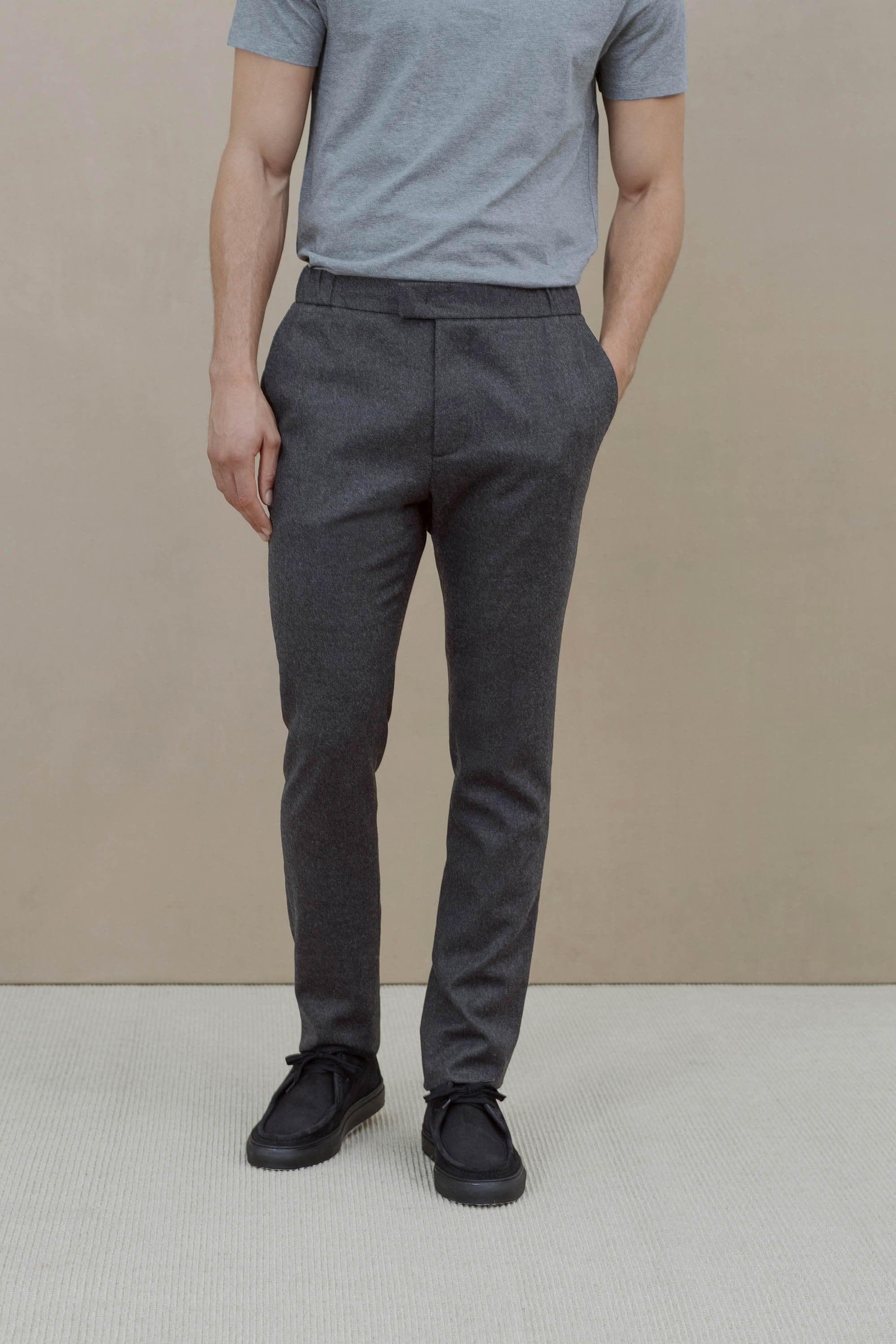 The 24 Trouser Wool || Mid-Grey | Wool Flannel