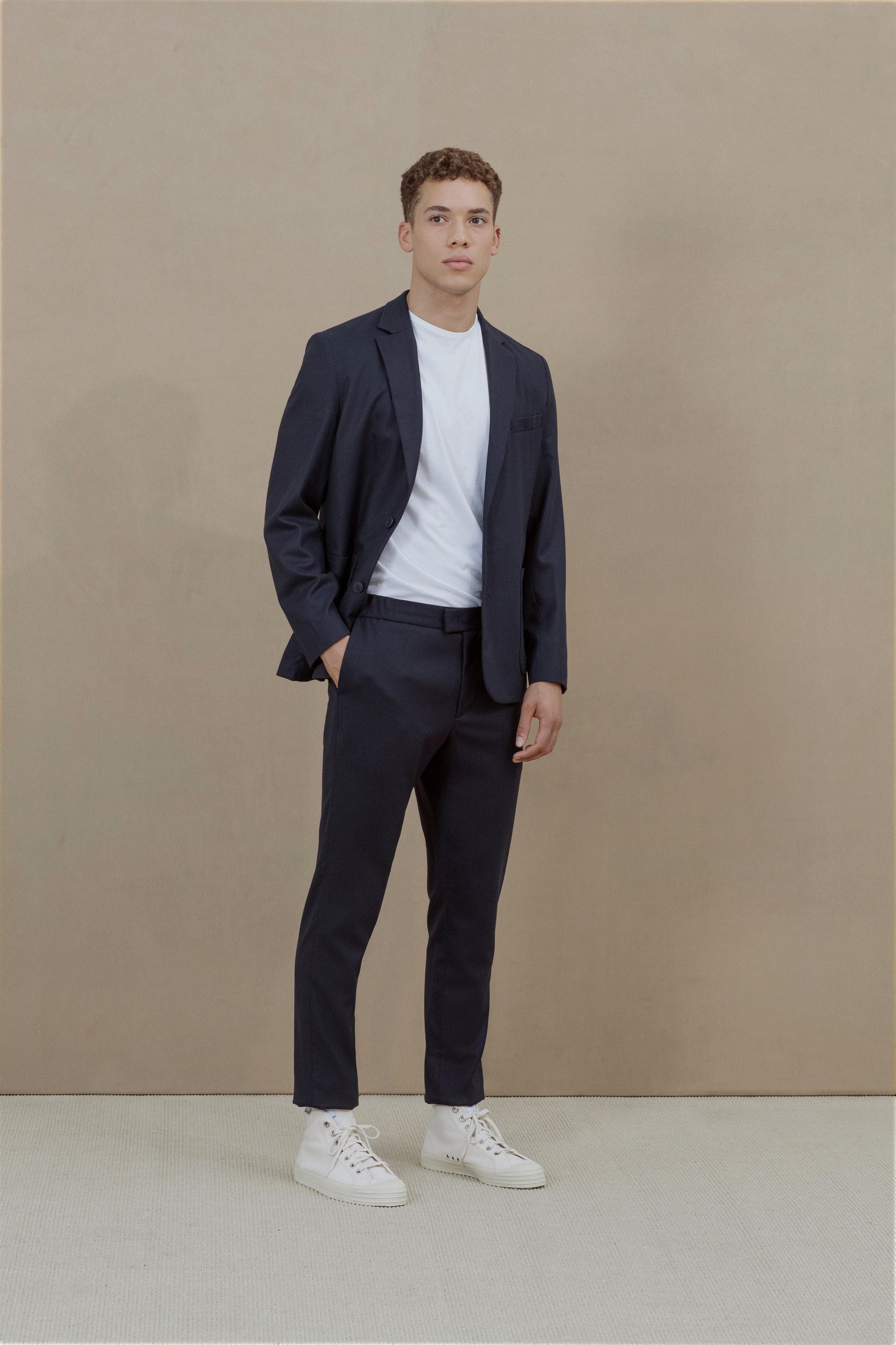 [V1] The 24 Trouser Wool || Navy | Wool Flannel