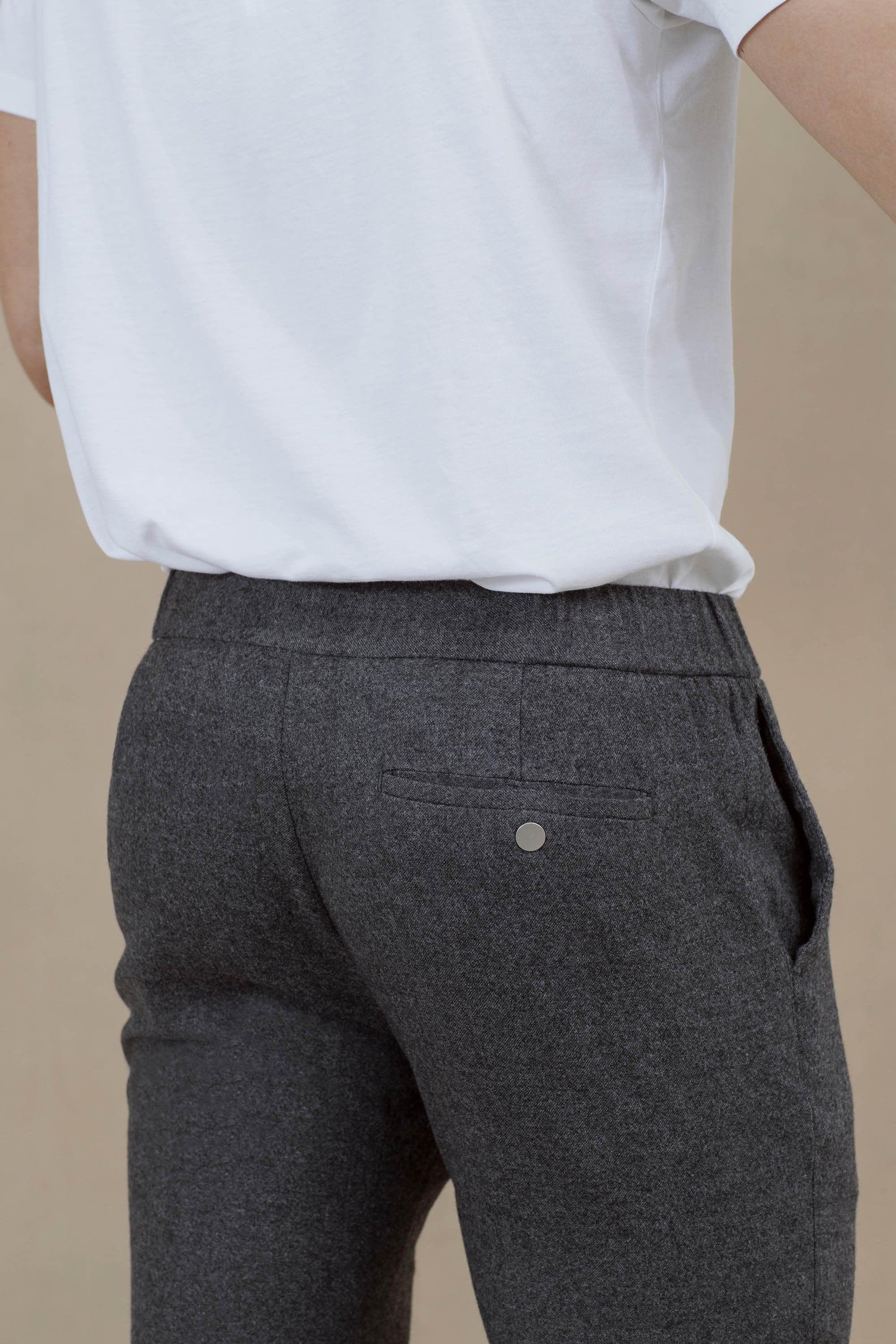 The 24 Trouser Wool || Mid-Grey | Wool Flannel