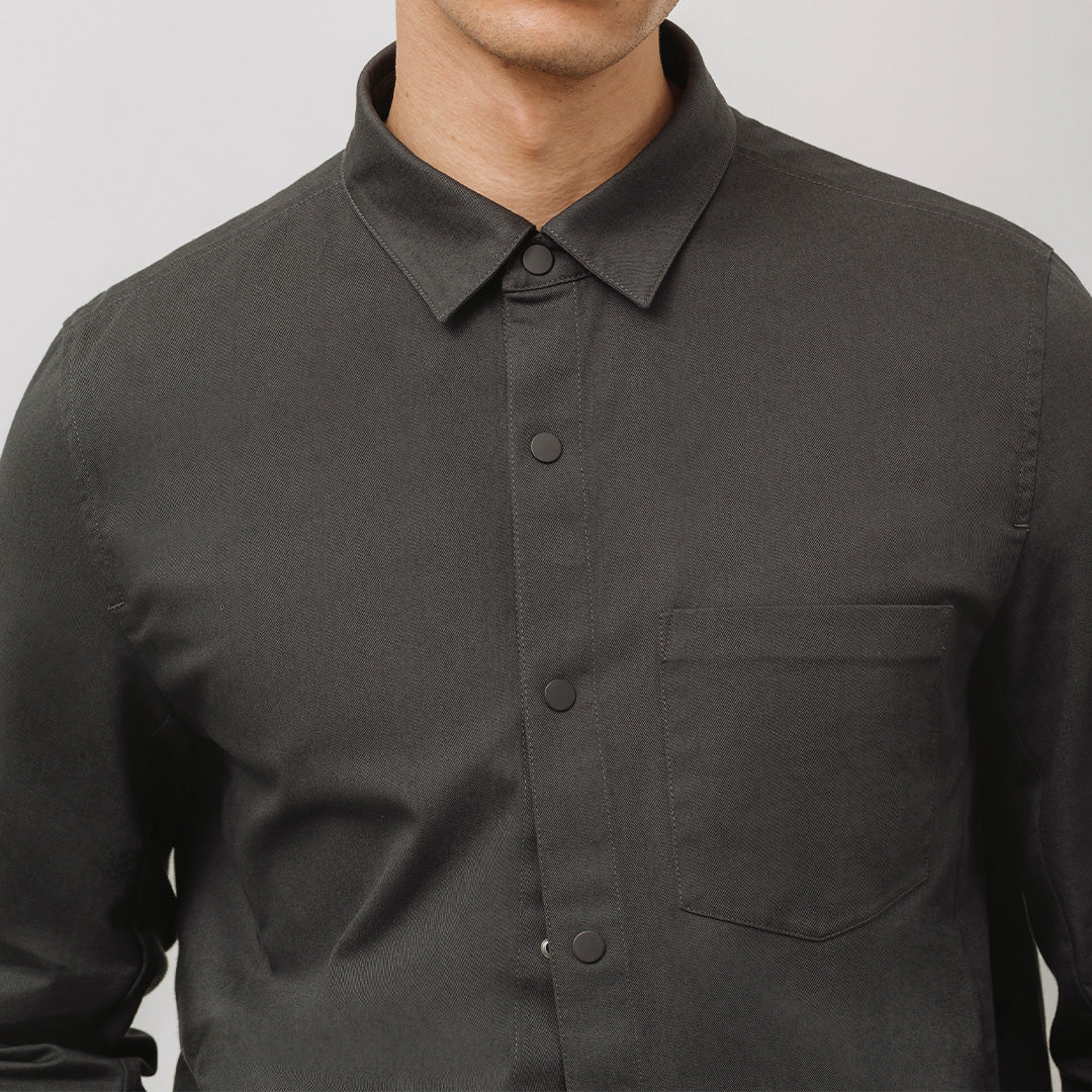 CONCEPT Tech 24 Overshirt || Slate-Grey | Nanilica™ Stretch Cotton