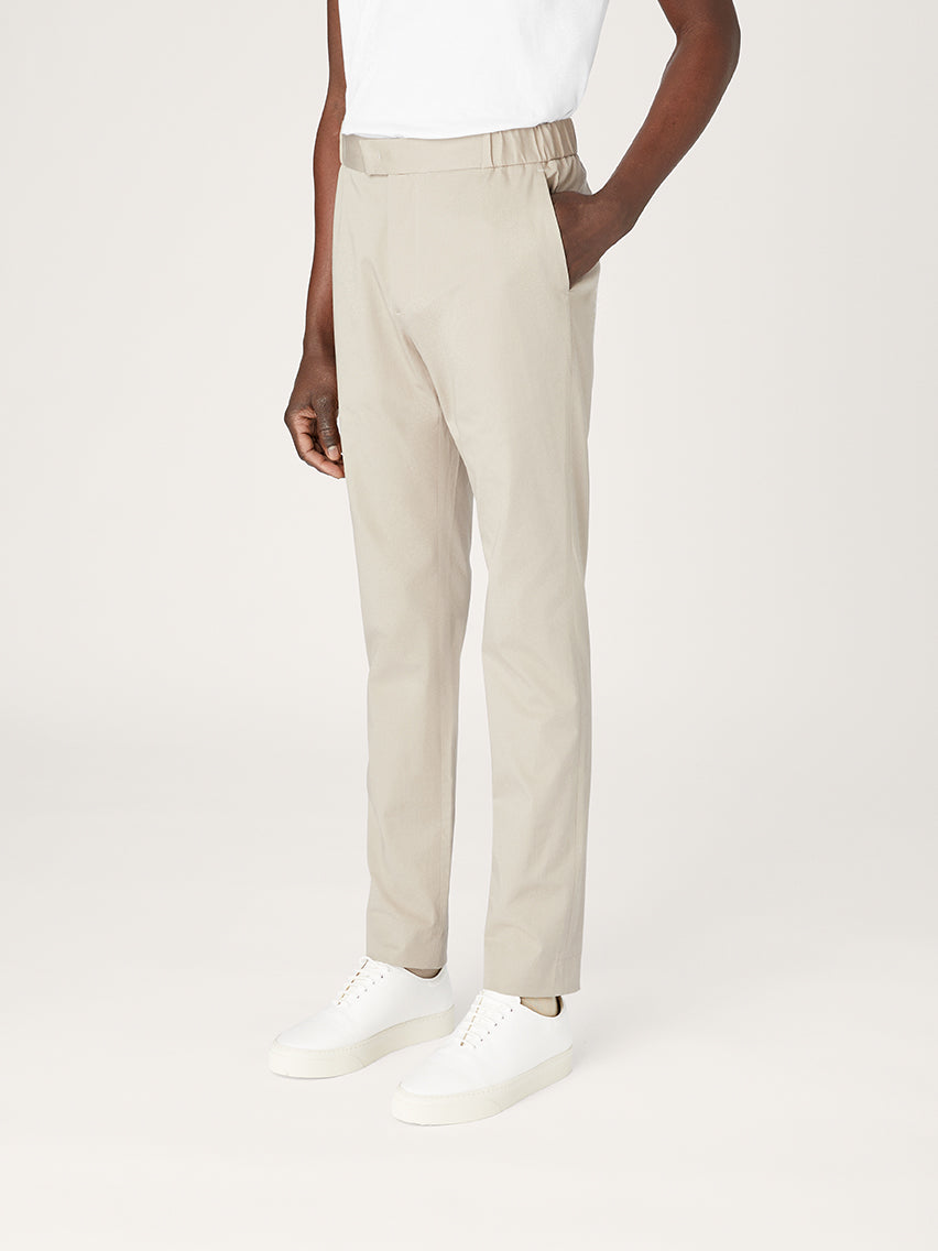 The 24 Trouser || Beige | Stretch Cotton
