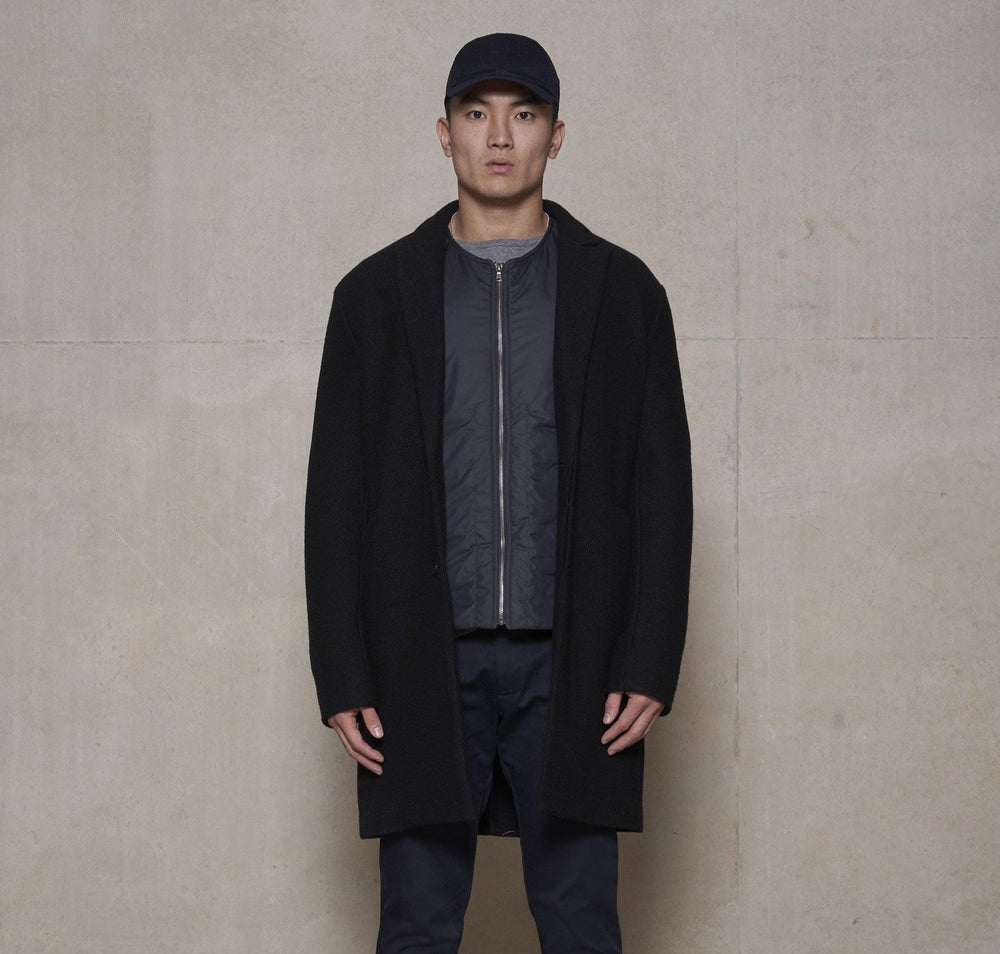 CONCEPT Wool Coat || Black | Boiled Wool Jersey